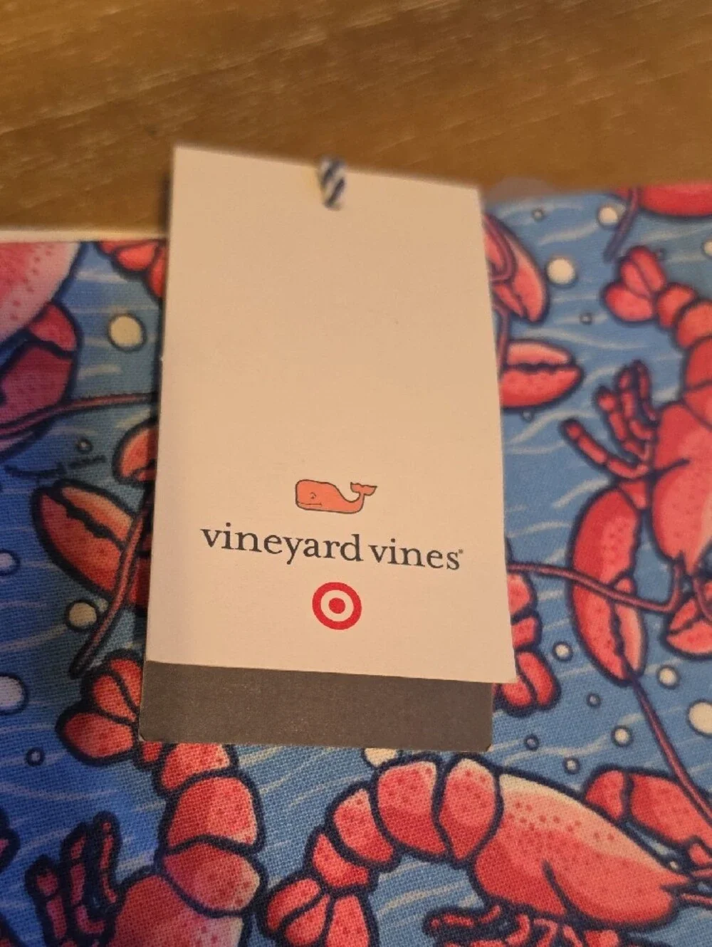 Vineyard Vines- Blue & Red Lobster with White & Navy Whale Stripe NWT